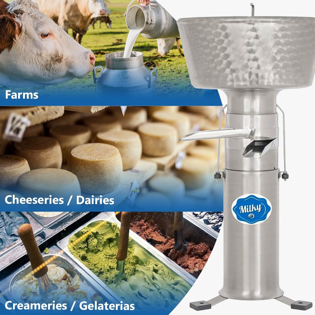 Descremadora de Leche Eléctrica Milky FJ 600 EAR "LONGLIFE" (230V) - Imagen 10