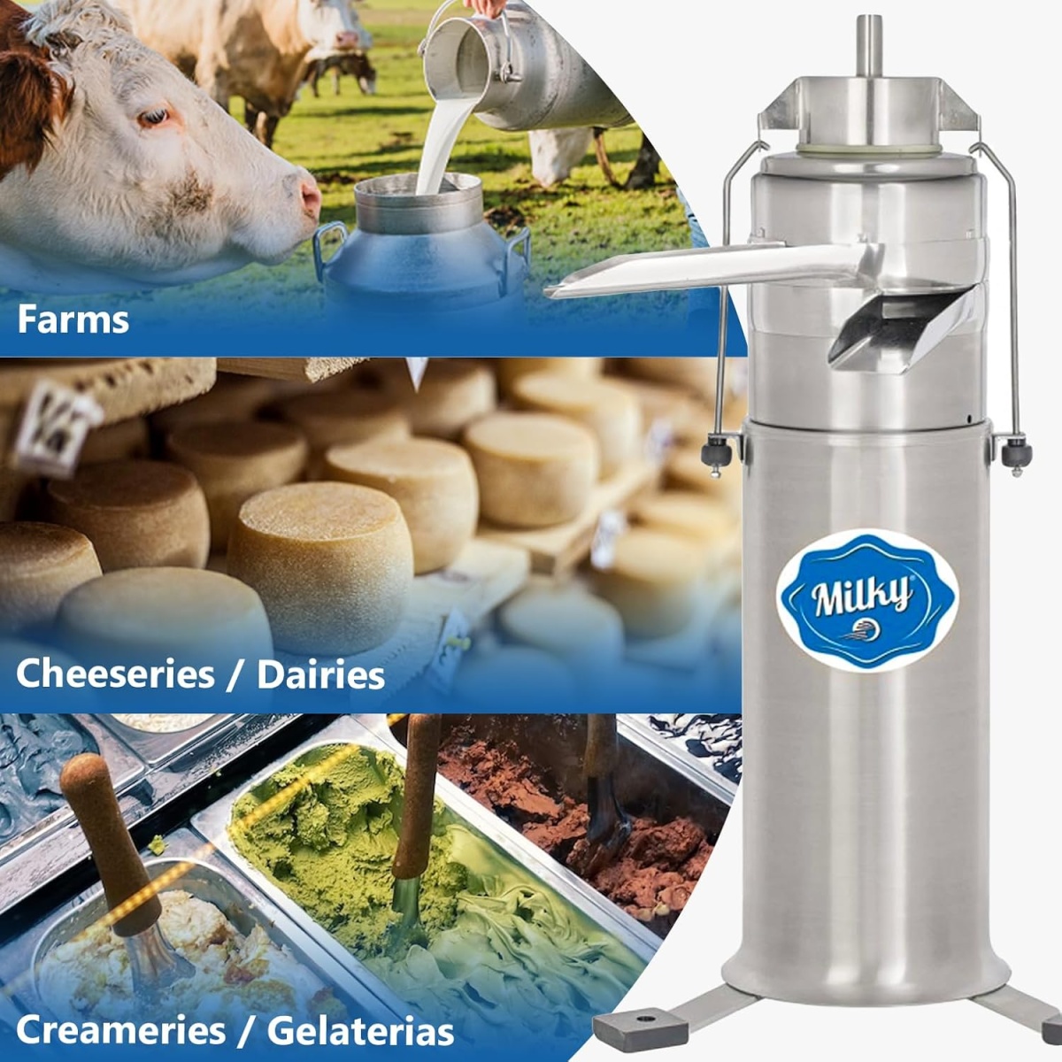 Descremadora de Leche Eléctrica Milky FJ 600 EAR «LONGLIFE» DC (230V) - Imagen 9