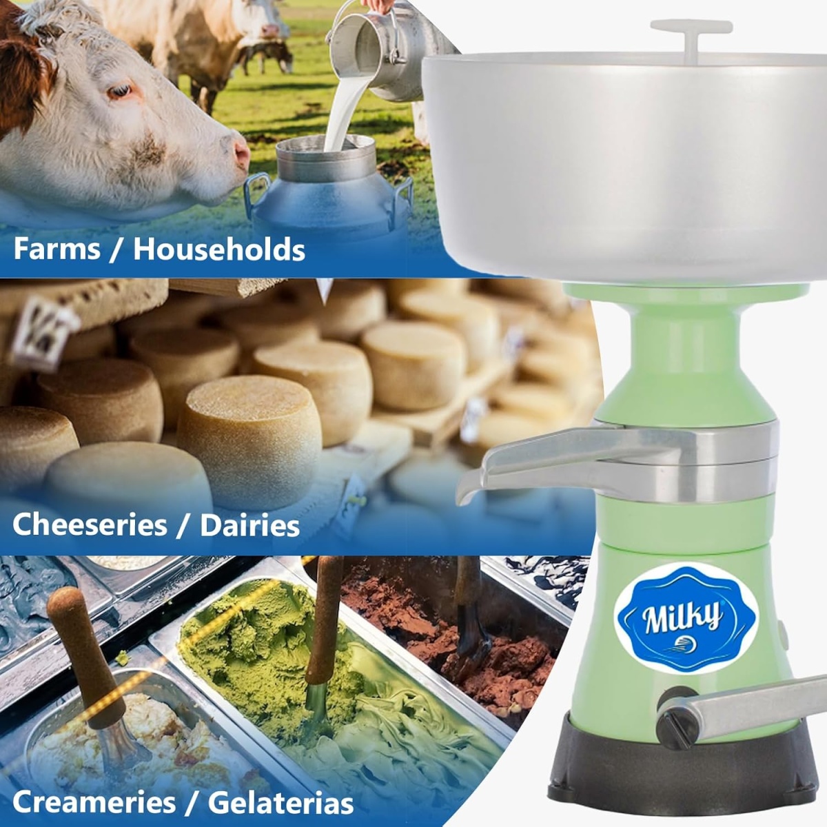 Descremadora de Leche Manual Milky FJ 85 HAP - Imagen 8